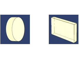 IR抛光硫化锌(ZnS)多光谱(透明)窗片 0.37-13.5um (圆形/矩形/楔形窗口片)